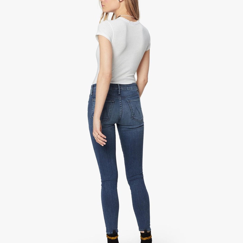 Mother High Waisted Jeans Looker Ankle Watch Me Size 27 - Picture 9 of 10